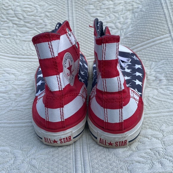 Converse Chuck Taylor All Star High Cut Sneakers American Flag design Junior sz3 - Picture 4 of 9